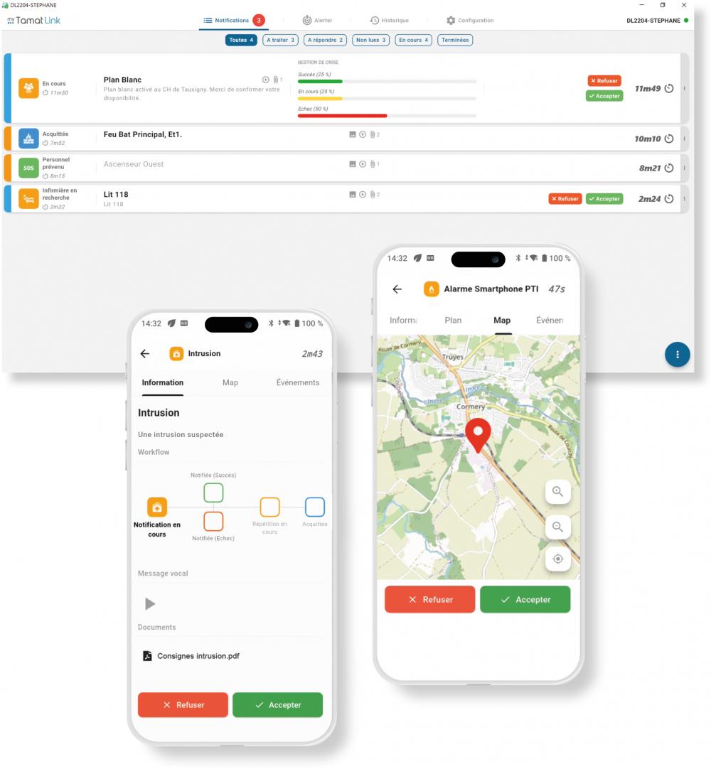 Image de my Tamat Link : solution de collaboration de vos équipes dédiée aux situations critiques