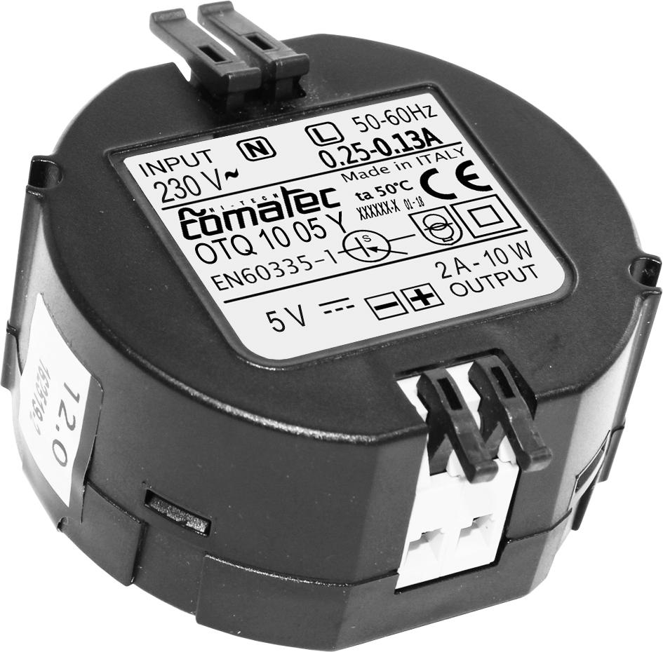Image de 4. Alimentation miniature 5V 2A pour boîte d'encastrement. Durée de vie supérieur à 10 Ans. Made in Italy