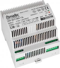 Image de 2. Alimentations secourues rail Din. Boîtier 6 modules - 12V 5A et 24V 3A - Durée de vie supérieur à 10 Ans. Made in Italy